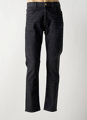 Jeans coupe droite fermeture boutonnée sur le devant taille normale noir FAGUO homme