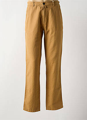 Pantalon chino tissage popeline taille normale marron MAT DE MISAINE homme