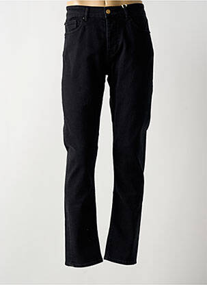 Jeans coupe droite fermeture boutonnée sur le devant taille normale noir FAGUO homme