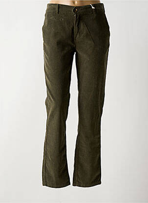 Pantalon droit stretch taille normale vert FAGUO homme