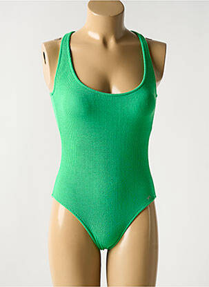 Maillot de bain 1 pièce stretch vert BANANA MOON femme