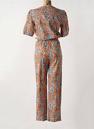 Combi-pantalon fermeture boutonnée sur le devant manches courtes orange YERSE femme