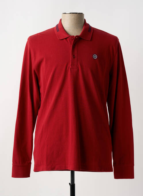 Polo manches longues manches longues rouge MAT DE MISAINE homme