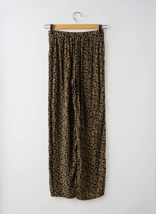 Pantalon droit tissage crêpe taille normale noir YERSE femme