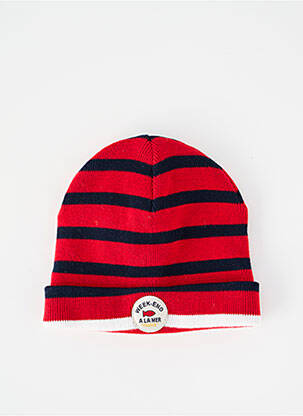 Bonnet rouge WEEK END A LA MER garcon