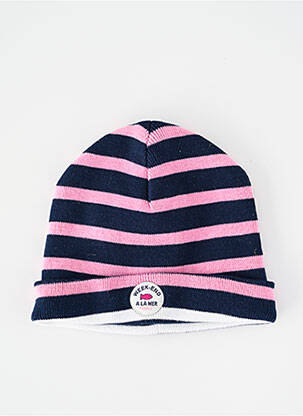 Bonnet rose WEEK END A LA MER pour fille