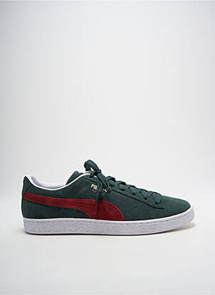 Baskets nubuck bout rond vert PUMA homme
