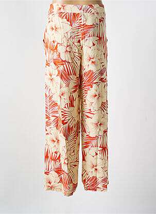 Pantalon large fermeture zip latéral taille haute orange LES P'TITES BOMBES femme