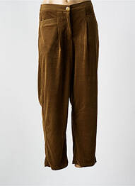 Pantalon droit stretch taille haute vert MOLLY BRACKEN femme