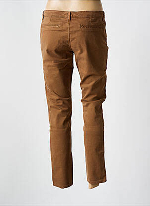Pantalon 7/8 taille à pinces taille normale marron SCHOOL RAG femme