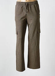 Pantalon cargo taille élastique taille normale beige LE TEMPS DES CERISES femme