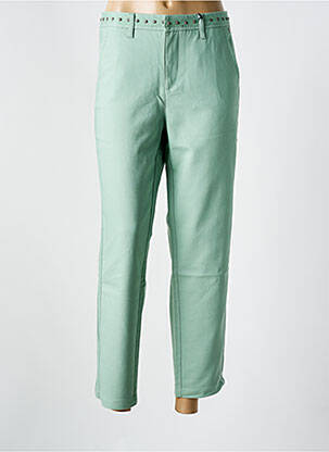 Pantalon chino tissage popeline taille normale vert FREEMAN T.PORTER femme