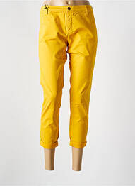 Pantalon 7/8 taille à pinces taille normale jaune TEDDY SMITH femme