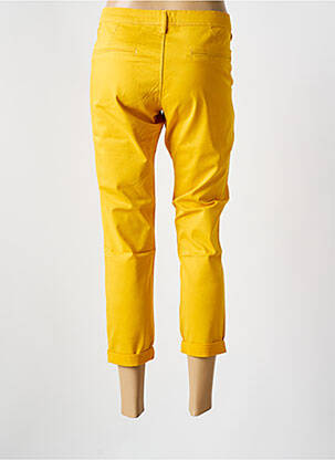 Pantalon 7/8 taille à pinces taille normale jaune TEDDY SMITH femme