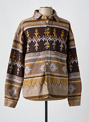 Veste casual fermeture boutonnée sur le devant marron LEE COOPER homme
