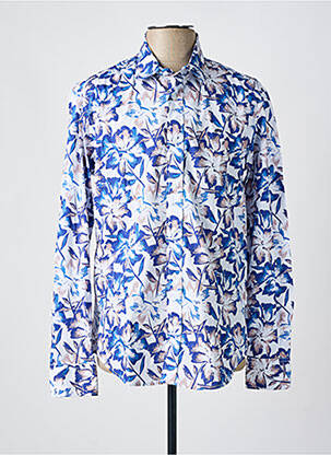 Chemise manches longues coupe droite bleu CAMBERABERO homme