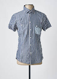 Chemise manches courtes coupe cintrée bleu DEEP DENIM homme