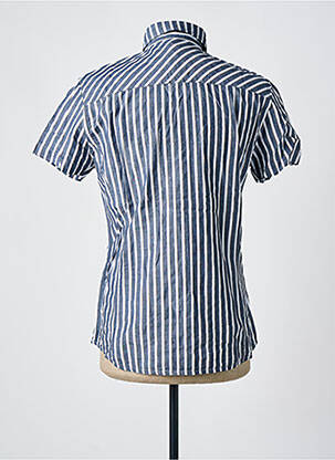 Chemise manches courtes coupe cintrée bleu DEEP DENIM homme