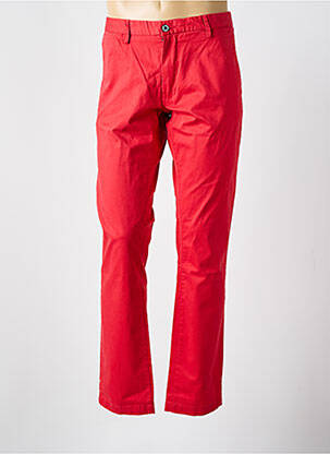 Pantalon chino stretch taille normale rouge TEDDY SMITH homme