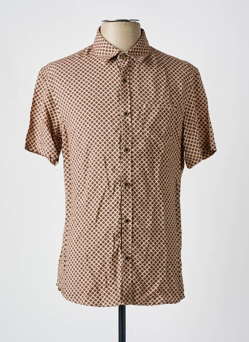 Chemise manches courtes marron TEDDY SMITH pour homme