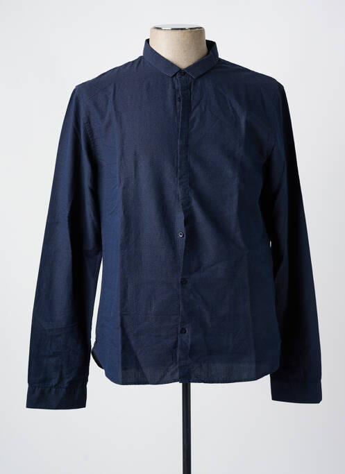 Chemise manches longues bleu TEDDY SMITH pour homme