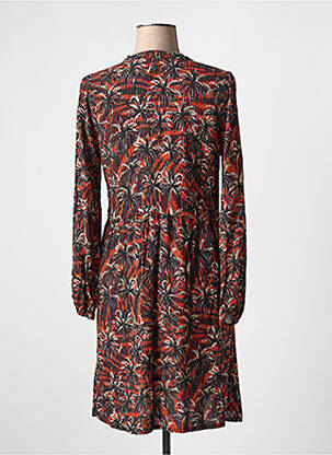 Robe mi-longue imprimé fantaisie manches longues noir DIPLODOCUS femme