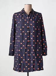 Robe courte manches longues manches longues bleu DIPLODOCUS femme