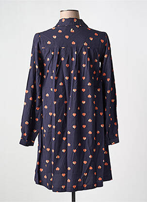 Robe courte manches longues manches longues bleu DIPLODOCUS femme