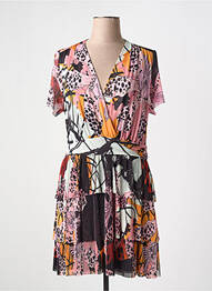 Robe courte manches courtes manches courtes rose DESIGUAL femme