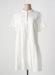 Robe mi-longue manches courtes manches courtes blanc MOLLY BRACKEN femme