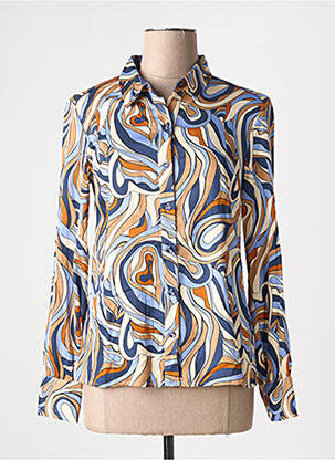 Chemisier coupe cintrée manches longues bleu LOLA ESPELETA femme