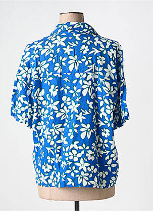 Chemisier manches courtes manches courtes bleu TEDDY SMITH femme
