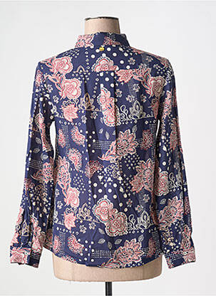 Chemisier imprimé fantaisie manches longues bleu LOLA ESPELETA femme