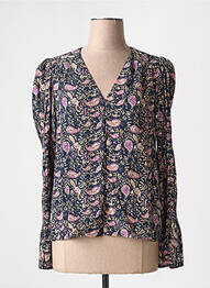Chemisier coupe cintrée manches longues bleu FREEMAN T.PORTER femme