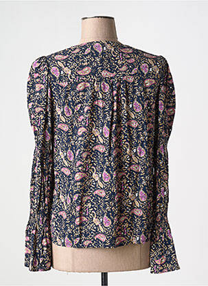 Chemisier coupe cintrée manches longues bleu FREEMAN T.PORTER femme