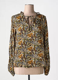 Blouse imprimé fantaisie manches longues marron FREEMAN T.PORTER femme