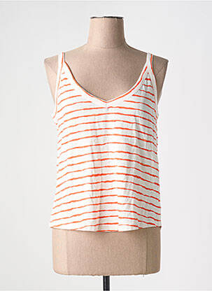 Débardeur coupe droite sans manche orange LPB femme