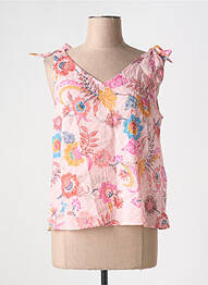 Top imprimé fantaisie sans manche rose MOLLY BRACKEN femme