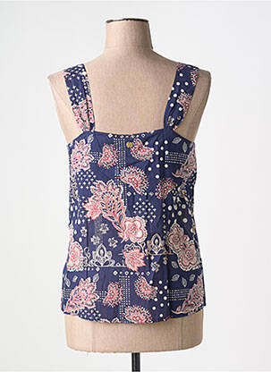 Top imprimé fantaisie sans manche bleu LOLA ESPELETA femme