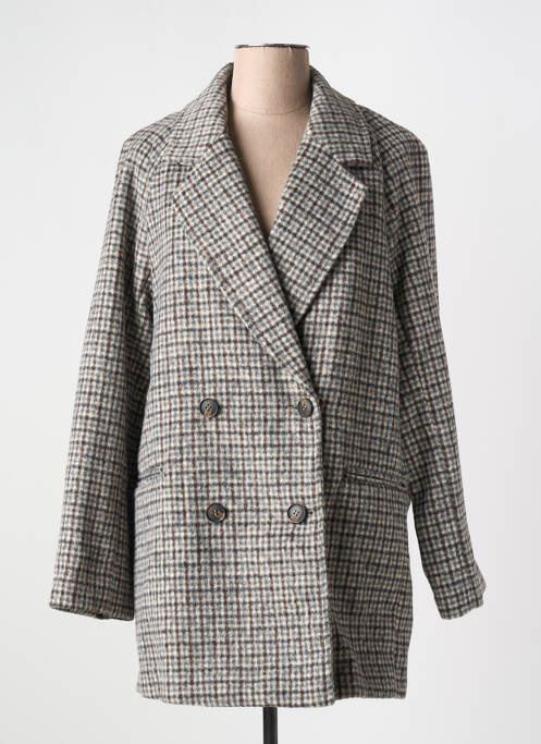 Manteau court gris THE KORNER pour femme