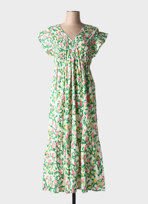 Robe longue vert THE KORNER pour femme