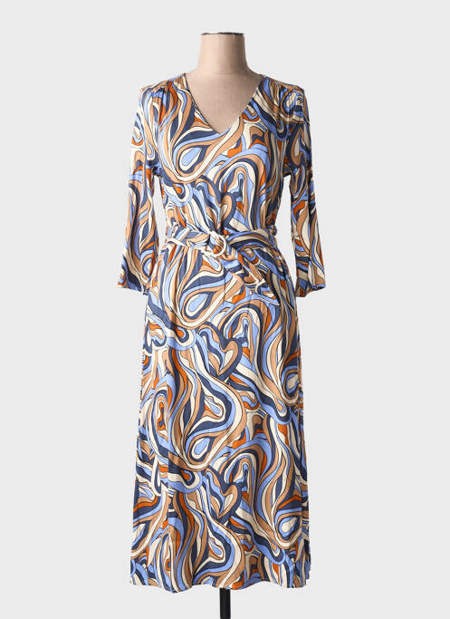 Robe mi-longue bleu LOLA ESPELETA pour femme