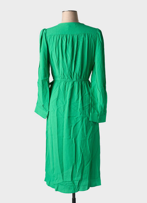 Robe mi-longue vert ORFEO pour femme