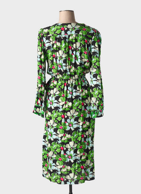 Robe mi-longue vert ORFEO pour femme