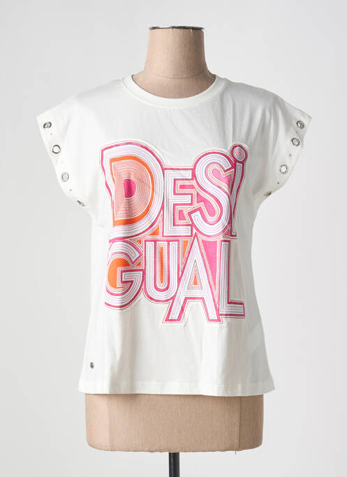 T-shirt blanc DESIGUAL pour femme