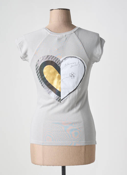 T-shirt gris DESIGUAL pour femme