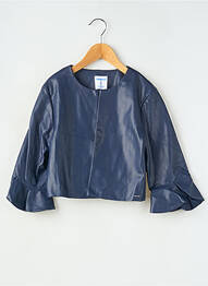 Veste simili cuir coupe droite bleu MAYORAL fille