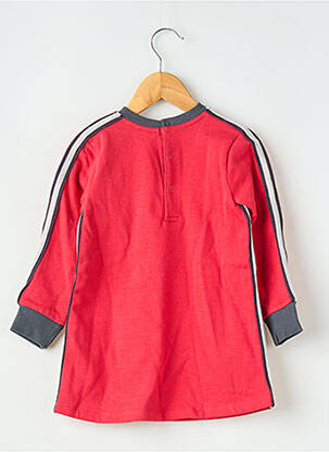 Robe mi-longue col rond manches longues rouge BOBOLI fille