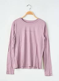 Top sérigraphie manches longues violet TEDDY SMITH fille
