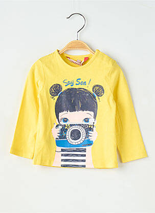 T-shirt stretch manches longues jaune BOBOLI fille